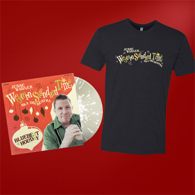 Bluebeat Holiday Shirt and Vinyl Bundle - Snowglobe