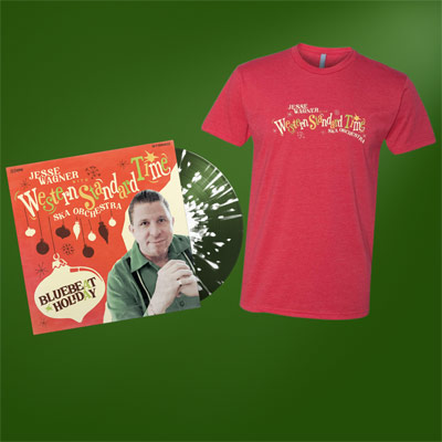 Bluebeat Holiday Shirt and Vinyl Bundle - Everglo